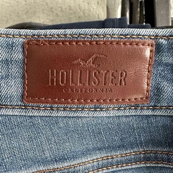 Hollister Women's Mid-Rise Ripped Light Wash Super Skinny Jeans size 0S, 24 - Picture 7 of 11